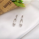 925 Sterling Silver Pearl Unusual Drop Earrings For Women Earrings Femme