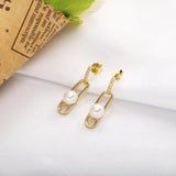 925 Sterling Silver Pearl Unusual Drop Earrings For Women Earrings Femme