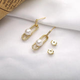 925 Sterling Silver Pearl Unusual Drop Earrings For Women Earrings Femme