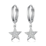 925 Silver Hoop Earring Zircon Pearl Jewelry for Women