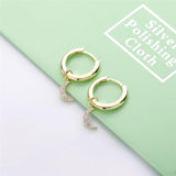925 Silver Circle Ring Earring DIY Star Moon Pendant Hoop Women Jewelry