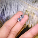 S925 Snowflake Silver Diamond Earrings Women Christmas Party Fine Jewelry