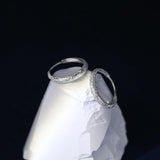 925 Silver Circle Hoop Earrings Sparkling Frosted Women's Jewelry