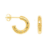 925 Silver Circle Hoop Earrings Women C Shape Huggie Punk Fine Jewelry
