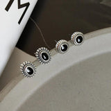 Vintage 925 Silver Enamel Stud Earrings Birthday Gift Tiny