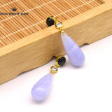 925 Silver Lace Agate Stone Charm Earrings Vintage Jewelry Women Gift