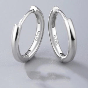 S925 Silver Hoop Stud Circle Earring Rings Christmas Gift