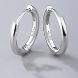 S925 Silver Hoop Stud Circle Earring Rings Christmas Gift
