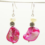 Baroque Sea Shell Freshwater Pearl Dangle Earrings Women Beach Jewelry