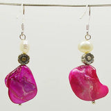 Baroque Sea Shell Freshwater Pearl Dangle Earrings Women Beach Jewelry