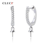 925 Silver Zircon Hoop Earrings for Women Party SE134SB