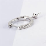 925 Silver Zircon Hoop Earrings for Women Party SE134SB