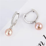 925 Silver Zircon Hoop Earrings for Women Party SE134SB