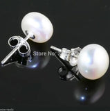 9-10MM Freshwater Pearl Silver Stud Earring