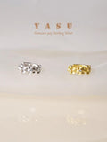 Yasu 925 Silver Plum Blossom Round Earrings Hip Hop Party Jewelry