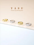 Yasu 925 Silver Plum Blossom Round Earrings Hip Hop Party Jewelry