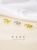 Yasu 925 Silver Plum Blossom Round Earrings Hip Hop Party Jewelry
