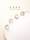 Yasu 925 Silver Plum Blossom Round Earrings Hip Hop Party Jewelry