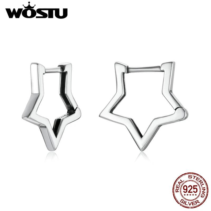 Wostu Star Earrings Ear Buckle Stud Women Fine Jewelry Gift FIE1136