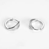 Cubic Zircon Earrings 925 Silver Hoop for Women Girl Birthday Gift