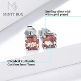 925 Sterling Silver Diaspore Zultanite Stud Earrings