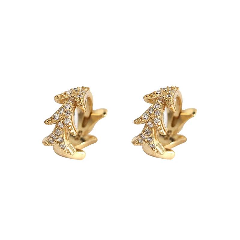 925 Silver Crystal Hoop Earrings Women Huggie Ear Cartilage Jewelry