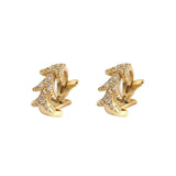 925 Silver Crystal Hoop Earrings Women Huggie Ear Cartilage Jewelry