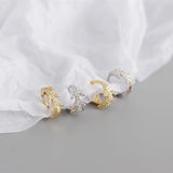925 Silver Crystal Hoop Earrings Women Huggie Ear Cartilage Jewelry