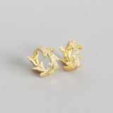 925 Silver Crystal Hoop Earrings Women Huggie Ear Cartilage Jewelry