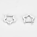 925 Silver Zircon Flower Hoop Earrings Vintage Style for Women Party Gift
