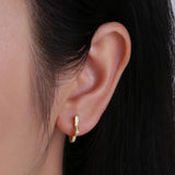 925 Silver Zircon Flower Hoop Earrings Vintage Style for Women Party Gift
