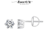 0.9CT D VVS1 Moissanite Ear Stud S925 Classic Earring
