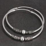 925 Sterling Silver Hoop Earrings for Women Vintage Retro Antique Style Jewelry