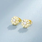 D 925 Moissanite Boucle Oreille Femme European and American Moissanite