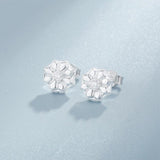 D 925 Moissanite Boucle Oreille Femme European and American Moissanite