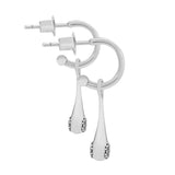 925 Silver Modern LovePods Earrings, CZ Dangle Earrings, DIY Women Jewelry Gift