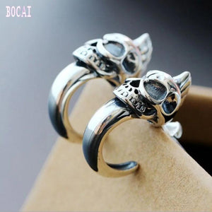 Men's Thai Silver Enamel Earrings Hypoalljsonergenic 925 Sterling Silver Jewelry