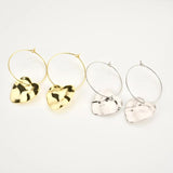 925 Silver Heart Hoop Piercing Pendant Love Women Wedding Party Jewels