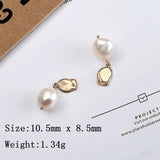 925 Silver Baroque Pearl Earrings Water Drop French Earrings Palace Jewelry