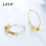 Real 925 Sterling Star Personality Pearl Earrings Women Style Jewelry
