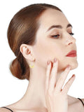 Real 925 Sterling Star Personality Pearl Earrings Women Style Jewelry