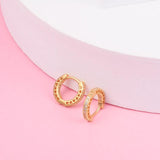 Sterling Silver Heart Hoop Earrings Pave Europe-style Jewelry Mother's Gift