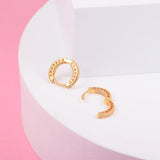 Sterling Silver Heart Hoop Earrings Pave Europe-style Jewelry Mother's Gift