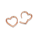 Asymmetric Heart Hoop Earrings 925 Sterling Silver Jewelry For Woman