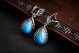 Natural Turquoise 925 Sterling Silver Earrings