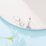 Spring 925 Sterling Silver Butterfly Hoop Earrings for Women Teen Girls