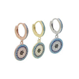 925 Silver Evil Eye Disco Women Earring