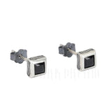 925 Sterling Silver Zircon Stud Earrings Retro Design