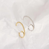 Crystal Cz Zircon 925 Silver Piercing Stud Earrings