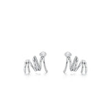 925 Silver Claw Shape Stud Earrings for Women
